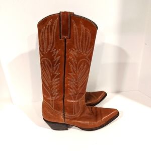 Steve Madden cowboy boots women's brown leather 9.5